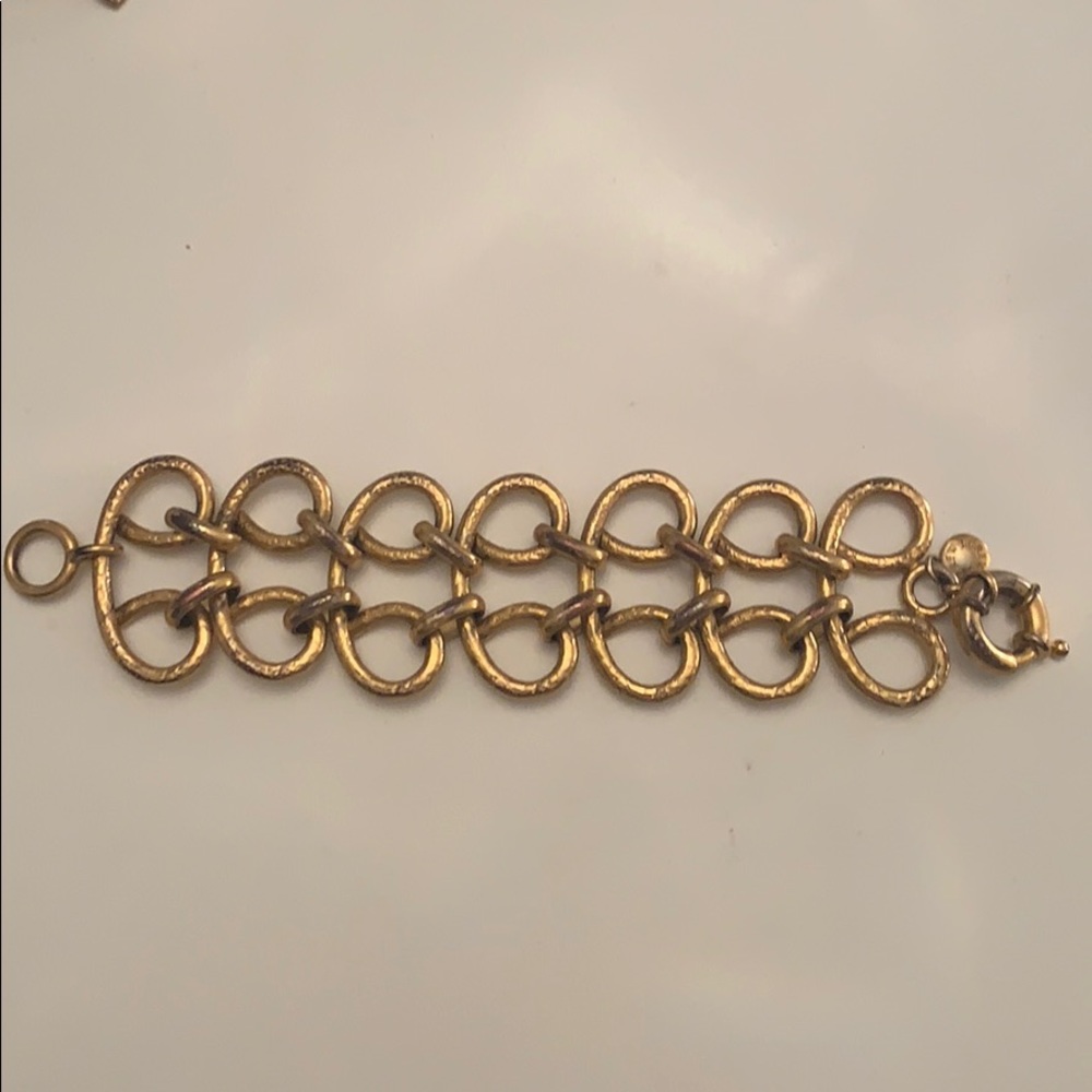 J.Crew Woven Gold Plated Bracelet